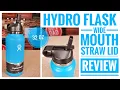 Hydro Flask Wide Mouth Flip Straw Lid 32 oz Stainless Steel Water Bottle Review Pacific Color