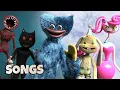 Download Lagu 🎵 The Best of horror creatures: Huggy Wuggy, Rainbow Friends, Cartoon cat, Doors and others