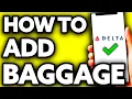 How To Add Baggage in Delta Airlines Very Easy