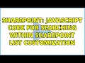 Sharepoint Javascript Code for searching within SharePoint List Customization