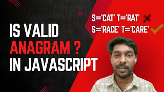 How to Solve Valid Anagram in JavaScript LeetCode Interview Question