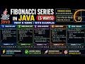 Fibonacci Series in Java 5 Ways For Loop While Loop Recursion Array Streams Interview Coding