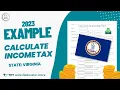 Virginia Income Tax 2023 Walk-Through Example for Teaching Taxes