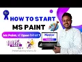 Ms Paint Lesson - 2 How to start ms paint all windows II Ms paint ko open kaise kare in Hindi