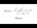 Grade 12 Advanced Functions - Sketching Rational Function with Oblique Asymptote