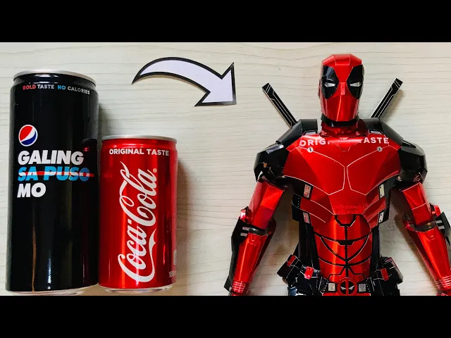 Homemade Armored Deadpool Using Soda Cans | Ironpool | Save those Cans