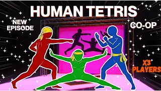 HUMAN TETRIS HARD LEVEL Immersive Interactive Warm Up X3 PLAYER