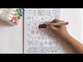 Coloring Fun Ice Cream Coloring Page with Markers