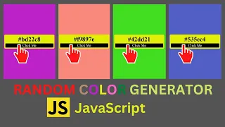 Random Color Generator Using JavaScript Random Hex Code generator Copy Clipboard source code