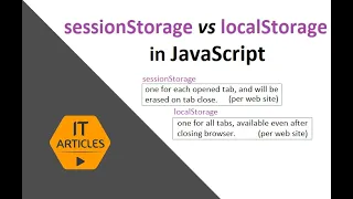 Local and Session Storage in Javascript IT Articles