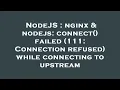 NodeJS nginx nodejs connect failed 111 Connection refused while connecting to upstream