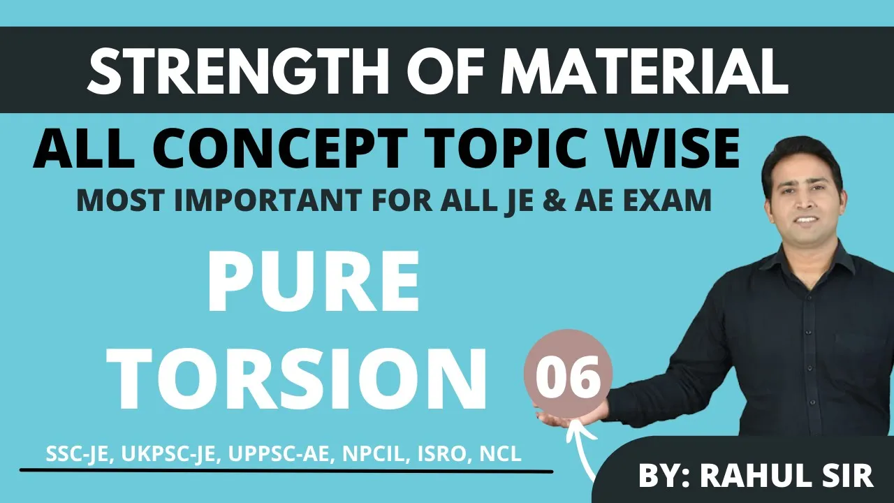 Sure short revision session, Strength of materials ( Pure Torsion's concepts)