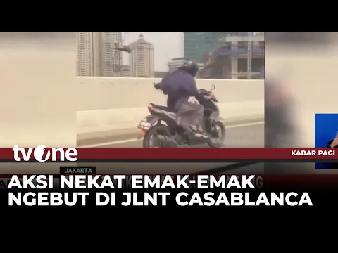 VIRAL! Emak-emak Nekat Terobos Jalan Layang