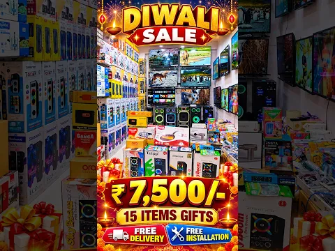 Diwali Dhamaka Sale ₹ 7,500/- Multi-Branded Smart LED Tv's Sound Bars 15 Items Gifts | Free Delivery