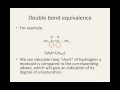 How to calculate the double bond equivalence of a molecule