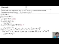 Solution to Differential Equation Example 1