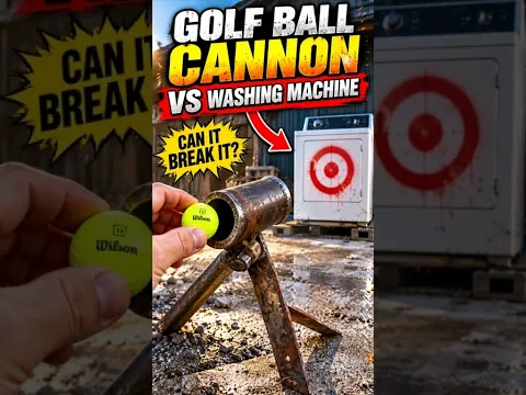 Golf Ball Cannon -VS- Washing Machine