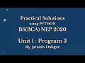 Python Practical 3 Create Read Modify Byte Array BCA Sem 5 NEP 2020 By Jainish Dabgar