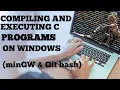 Compile Execute main c file on Git Bash using MinGW