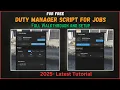 Go On Duty Like a Pro Free FiveM Duty Manager Script Tutorial