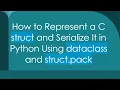 How to Represent a C struct and Serialize It in Python Using dataclass and struct pack