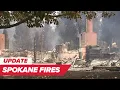 600 structures lost thousands of people are evacuated Spokane County Wildfires 10 a m Update