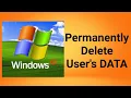 Windows XP How to clear personal information when selling ERASE USER DATA