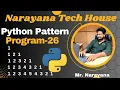 Narayana Tech House Python Pattern Program-26 Mr Narayana 9010607010