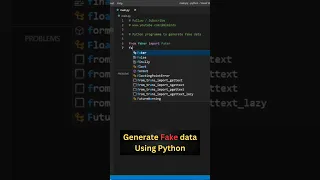 Generate FAKE Data Using Python Faker