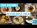 Norwegian Encore Restaurant Tour November 2024