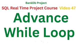 Advance While Loop Example in SQL Telugu SQL Real Time Project Course in Telugu SQL Telugu