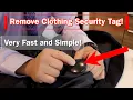 Removing Clothing Security Tag in a rush Security Tag on Suit Quick and Easy