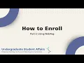 How to Enroll WebReg