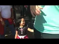 Kiana ang Mickey holding hands