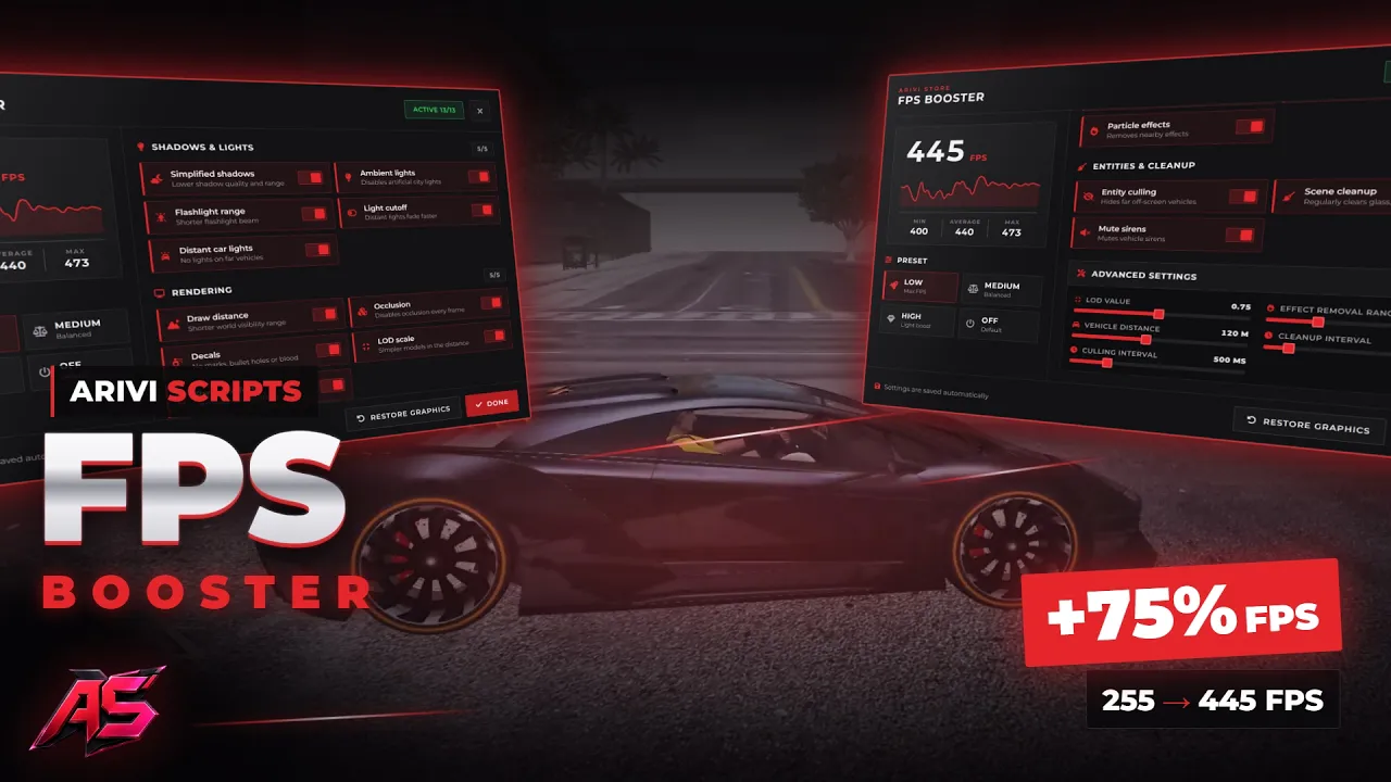 ARIVI FPS Booster – Standalone FPS Panel ESCROW