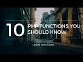10 Usefull PHP Functions Developers should know Urdu Hindi
