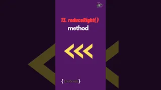 13 reduceRight method - Array methods in JavaScript Part-13 JavaScript Tutorial in 1 minutes