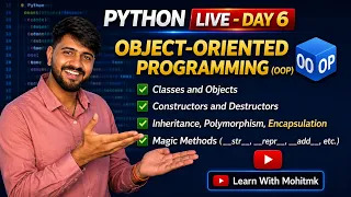 Python LIVE Day 6 Object-Oriented Programming OOP in Python Classes Inheritance Polymorph