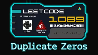 Duplicate Zeros LeetCode Python Algorithm Visualization
