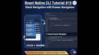 React Native CLI Tutorial - Stack Navigation with Drawer Navigation