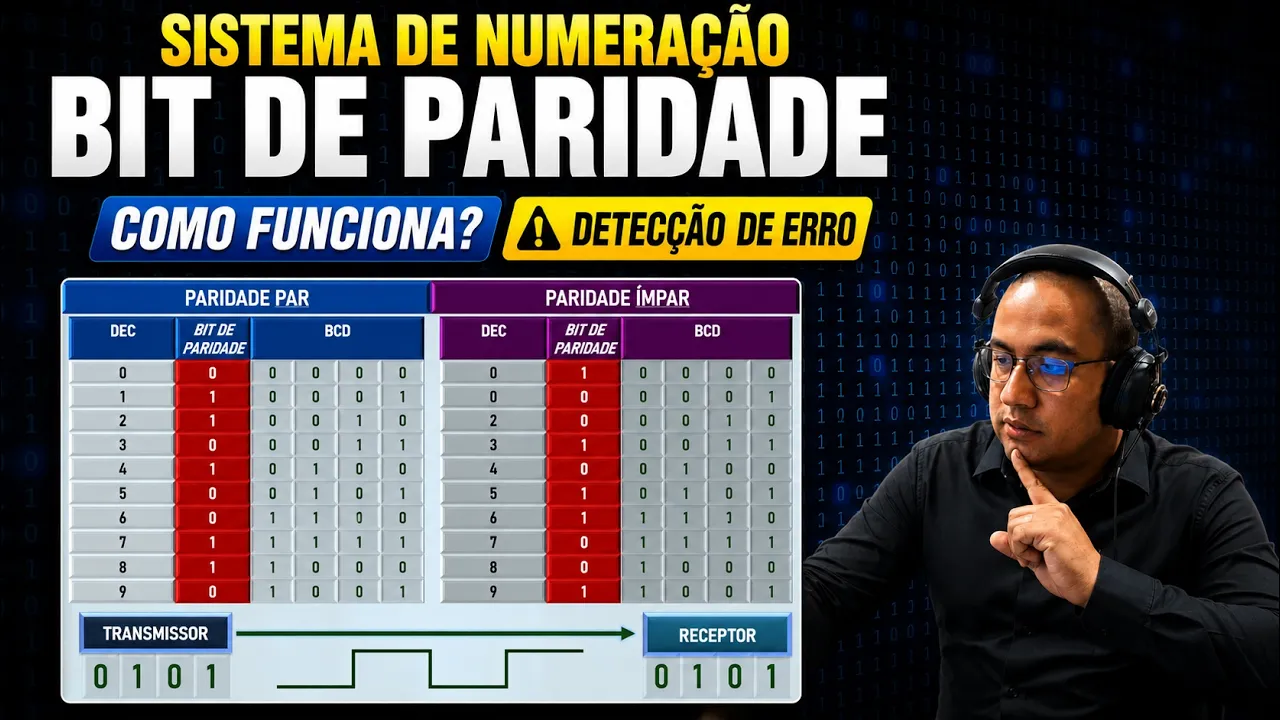 Sistema de Numeração | 1. Como Funciona o Bit de Paridade (Erro de Transmissão de Dados)