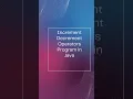 Increment Decrement Operator program in Java