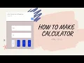 HOW TO MAKE CALCULATOR USING HTML CSS JAVASCRIPT