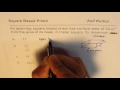 Open top square base rectangular prism area and maximum volume