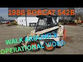 1988 Bobcat 542B Skid Steer Loader Walk Around Operational 6 900