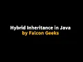 Java tutorial for beginners Hybrid Inheritance in Java Java inheritance concept
