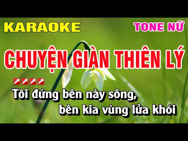 Karaoke Chuyện Giàn Thiên Lý Tone Nữ Nhạc Sống | Nguyễn Linh