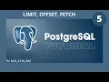 Limit Offset Fetch PostgreSQL Tutorial Malayalam