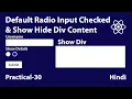 Show Hide Div Content with Default Radio Button Input Checked