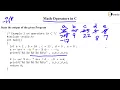 Program Example 2 and Math Operators in C Data Structure Using C
